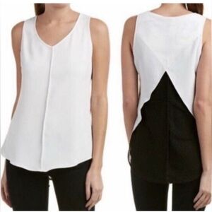 CAbi # 3076 Domino Mesh Layered Tank Large NWOT